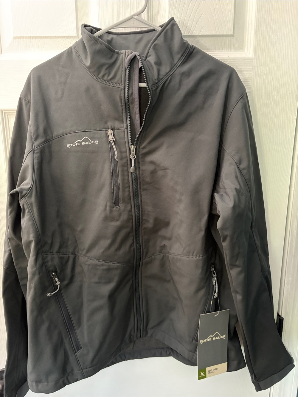 Eddie Bauer Men's Dark Gray Softshell Performance Jacket